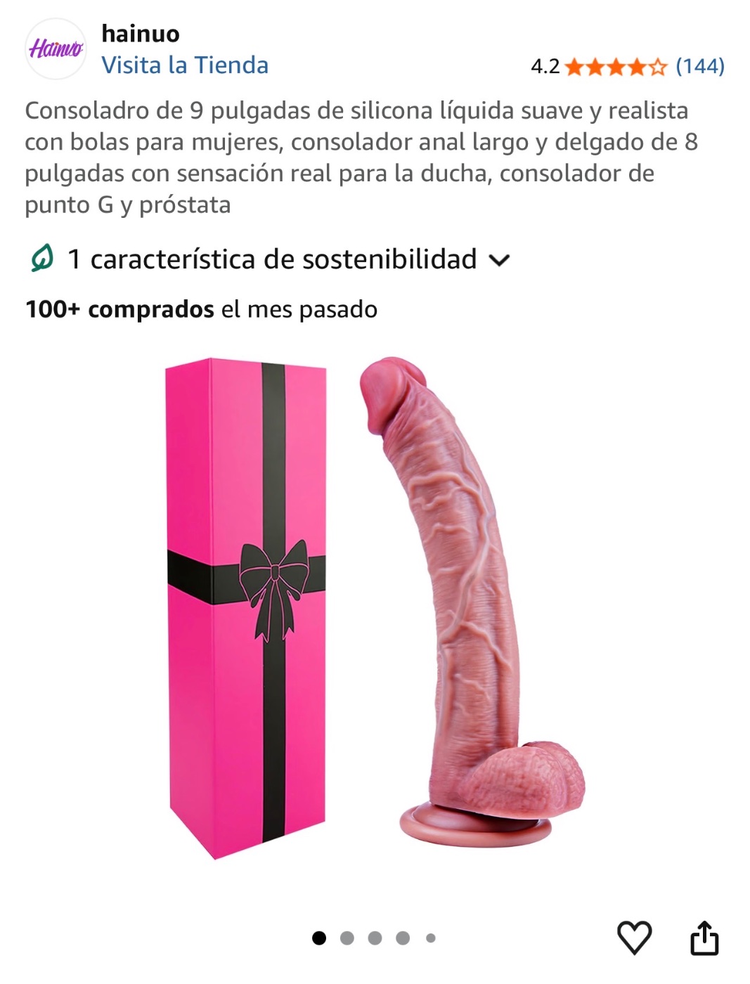 Dildo vibrador con ventosa (tamaño mediano)