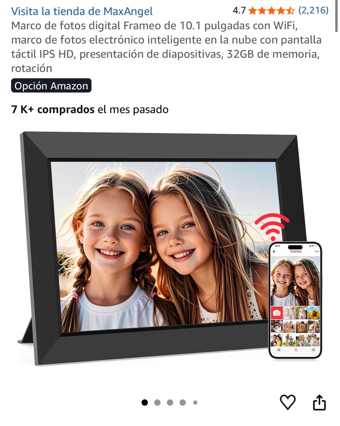 Marco de fotos digital WiFi 10.1" (32GB)