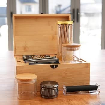 Kit Organizador Premium de Bambú COLOR NEGRO para artículos mágicos 🍁