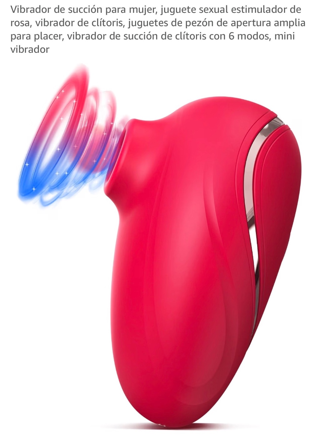 Vibrador de succión y clítoris (6 modos) rosa💕