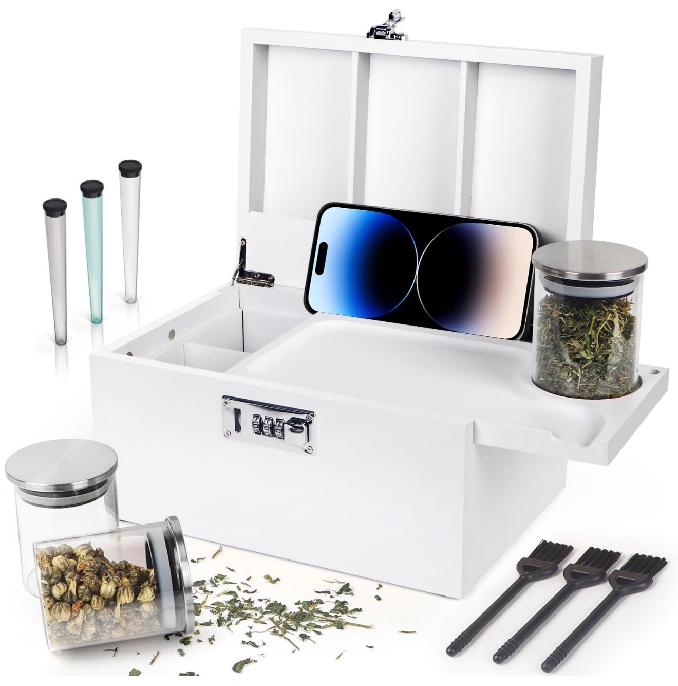 Caja de bambú para guardar cositas mágicas con cerradura ✨