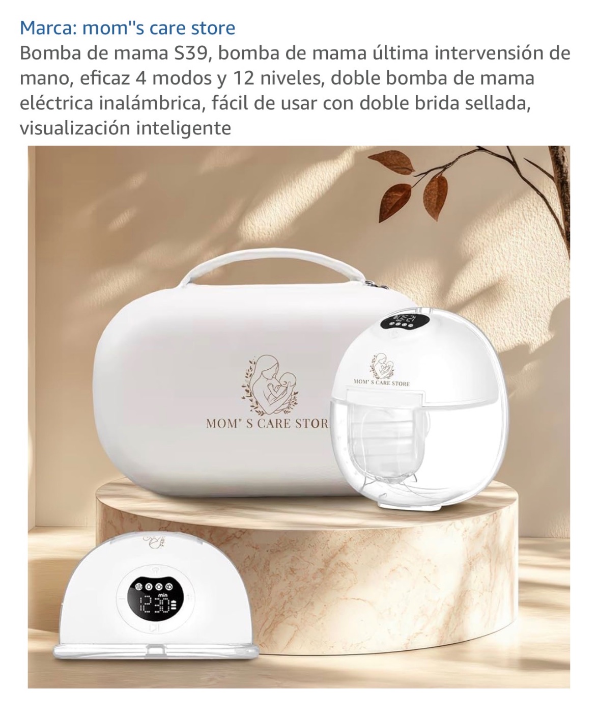 Mom's Care Store Bomba de mama S39 (eléctrica inalámbrica)