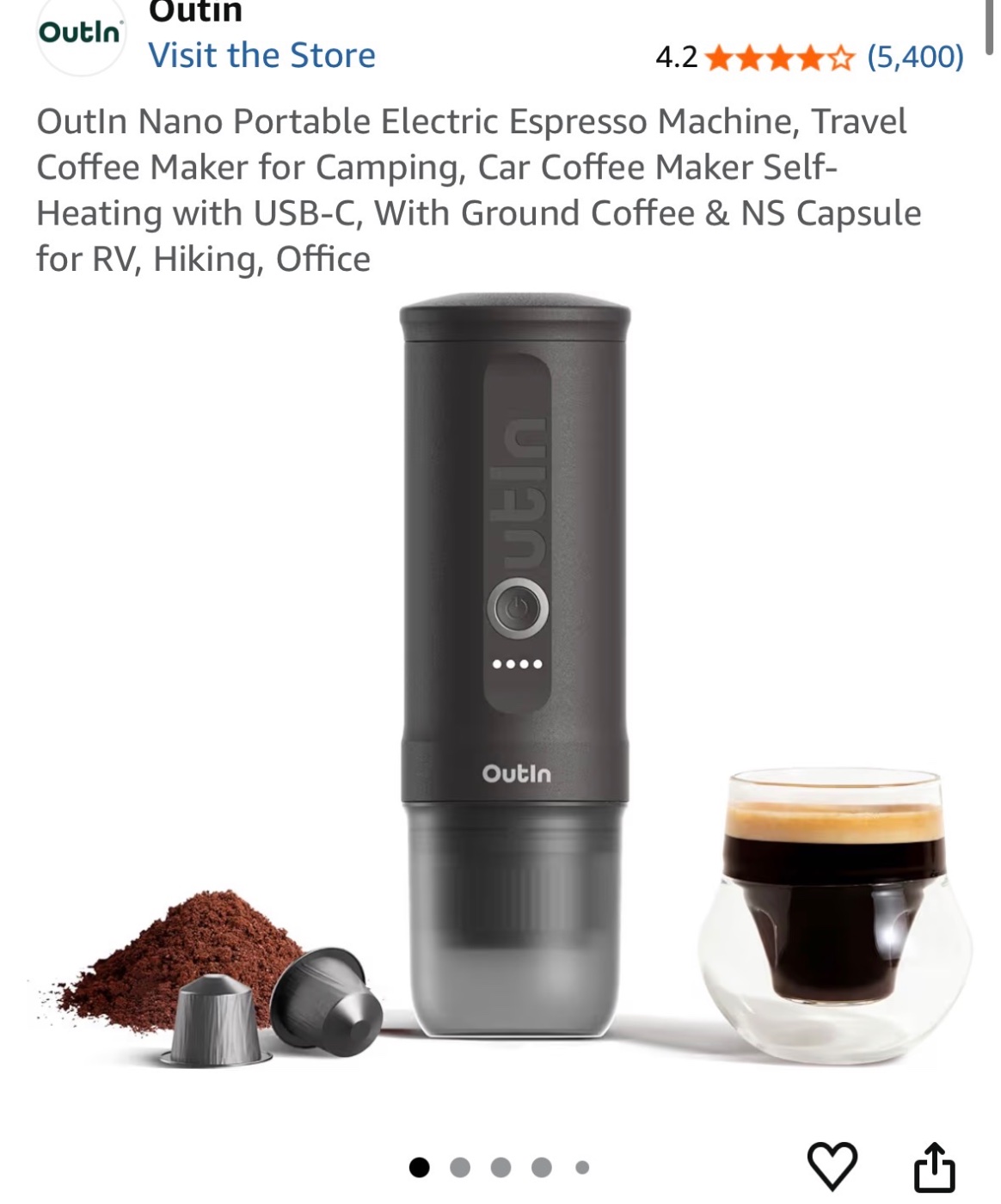 Outln Nano Portable Electric Espresso Machine (máquina de café portátil)